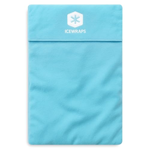 Image of ICEWRAPS Fabric Cover for 10 x 14 Clay Pack, Reusable Ice Pack Cover - Blue | Oversize Clay Pack - Soft Reusable ice pack cover, Durable ice pack holder, Custom-Fit Sleeve, Machine Washable, Lightweight
