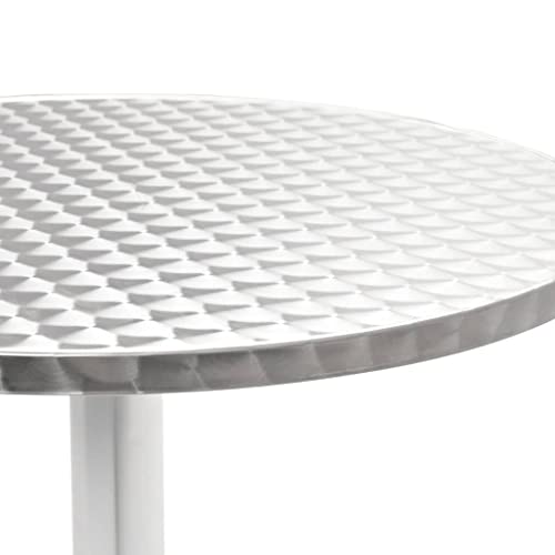 vidaXL Gartentisch Bistrotisch Balkontisch Terrassentisch Alutisch Stehtisch Bartisch Esstisch Gartenmöbel Tisch Silbern… – Bild 3