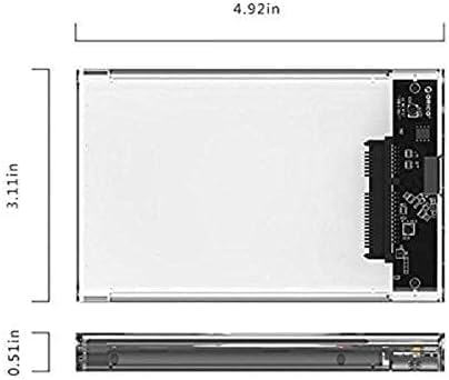 Caja externa para disco duro 2.5 pulgadas SATA a USB 3.0 miniatura 7