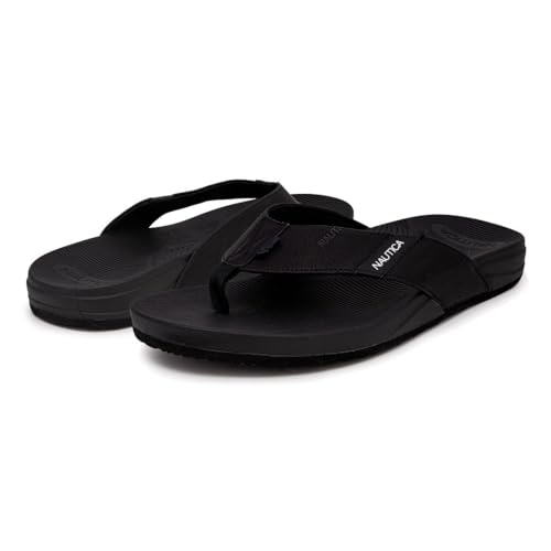 Image of Nautica Men's Flip Flop Shower Sandals Slides - Comfortable Waterproof Beach Footwear Slip-On Thong (Medium /Wide Width)