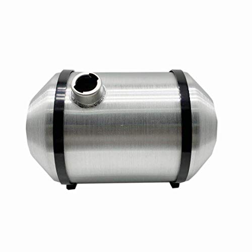 JSD 5 Galllons 10 x16 Spun Aluminum Gas Tank / Round Fuel Tank End Fill 3/8 NPT Outlet