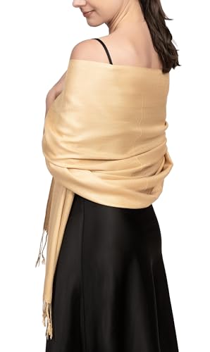 Achillea Soft Silky Pashmina Scarf for Women – Shawl Wrap for Evening Dresses, Bridesmaids...