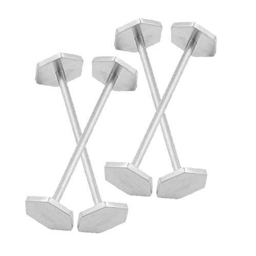 BEBEMOKO 4pcs Stainless Steel Chopstick Holder Kitchen Tabletop Spoon Rest Chopsticks Holders Chopsticks Rest Chopstick Fork Rest Desktop Decorative Fork Rest Tableware Rest Stand Silver