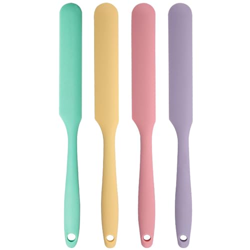 4 Pcs Silicone Jar Spatula Set - Long Handle Sourdough