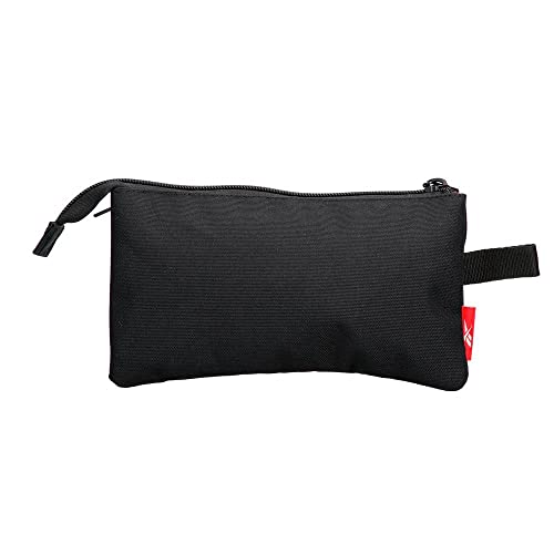 Reebok Andover Pencil Case, 3 Compartments, Black, 22 x 12 x 5 cm, Polyester - Image 3