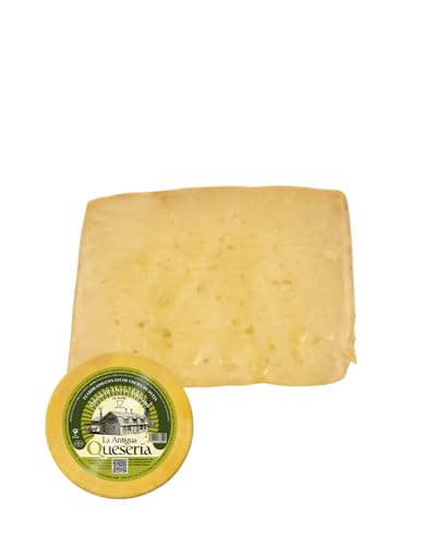 La Antigua Queseria Queso Artesano de Oveja Curado en Aceite de Oliva Virgen Extra, Leche Cruda 100%, Sin Lactosa, Sin Gluten, 7 Meses Curación, CUÑA 375 g
