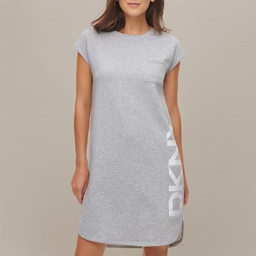 Image of DKNY Women's Sportswear Cap Sleeve Logo T-shirt Dress