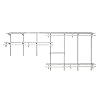 Closetmaid shelftrack wire closet organizer system adjustable from 7 to 10 ft with shelves clothes rods hardware durable steel white 7 ft ft  urban country home decor