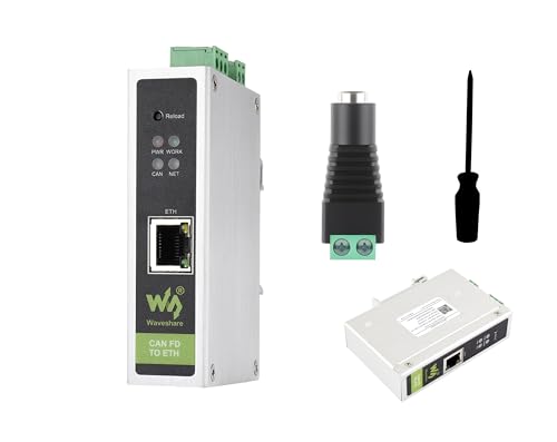 Industrieller CAN-FD-Konverter, CAN FD zu ETH bidirektionale Datenkommunikation, unterstützt 5 Datenkonvertierungsmodi und CAN 2.0A/2.0B-Protokolle, Schienenmontage-Unterstützung