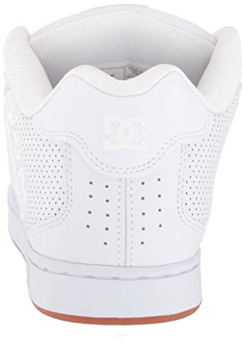 DC Tênis Masculino de Skate, Branco/Goma de Mascar, 8
