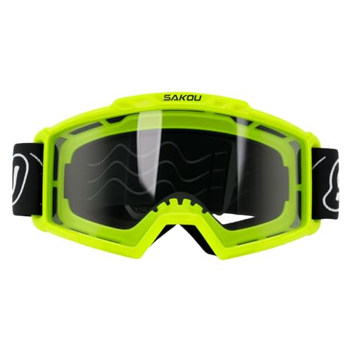 SAKOU Anti Fog Kids Youth Motorcycle Motocross Dirt Bike ATV Goggles for Boys Girls aged 3-12