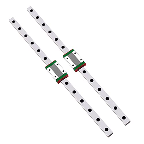 GooEquip MGN12H Mini Lineare Schienenführung 250mm 300mm 350mm 400mm 450mm 500mm 550mm 600mm 800mm 1000mm mit MGN12H Wagenblock für DIY 3D Drucker und CNC-Maschine XYZ (500mm, Schiene + MGN12H) Cover