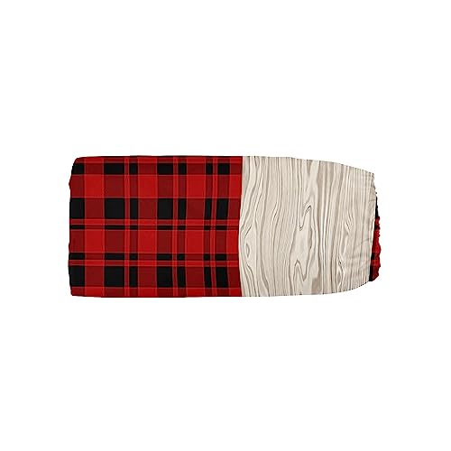 Image of 3pcs Nursery Crib Set with Comforter, Sheet & Skirt, Bear Forest Camping Car Printed Bedding for Baby Boys and Girls (Bear Red)