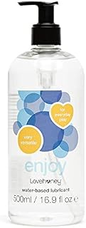 Lovehoney Enjoy Gentle Water Based Lube - Natural Feel Intimate Gel for Men, Women & Couples - Slick Lubricant Compatible with All Adult Sex Toys - 500ml