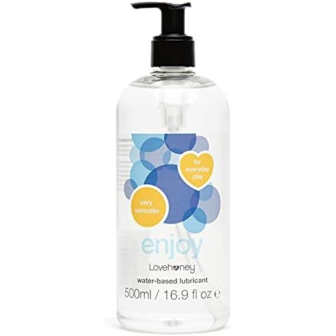 Lovehoney Enjoy Gentle Water Based Lube - Natural Feel Intimate Gel for Men, Women & Couples - Slick Lubricant Compatible with All Adult Sex Toys - 500ml Cover