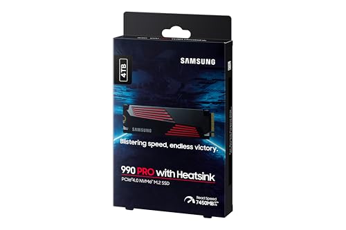 Memorie MZ-V9P4T0C 990 PRO SSD Interno con Dissipatore di Calore da 4TB, compatibile con Playstation 5, PCIe Gen 4.0 x4 NVMe M.2 - Hdd - Immagine 6