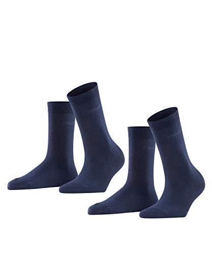 ESPRIT Uni Multipack W So algodón lisos 2 pares, Calcetines Mujer, Azul Marine 6120, 35-38