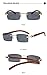Heptagram Rectangle Fashion Rimless Sunglasses for Women Men Gangster 90s Frameless Shades Retro Vintage Trendy Eyewear (Gold Frame Grey Lens)
