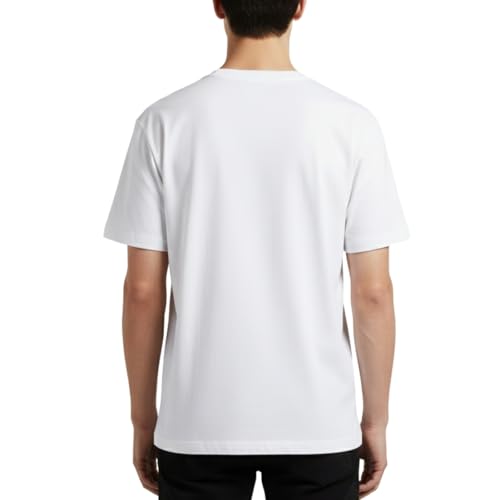 HORNBILL Men's White T-Shirt 1 Pack, Large, 100% Cotton Crew Neck Tee - image 4