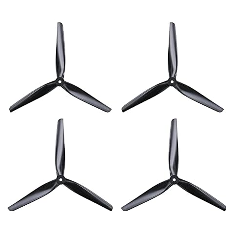 HQProp 4pcs HQ Macroquad Prop 8X4X3 Tri-Blade Propeller 8 inch CW CCW Propeller Black-Glass Fiber Nylon for RC FPV Drone Quadcopter Cover