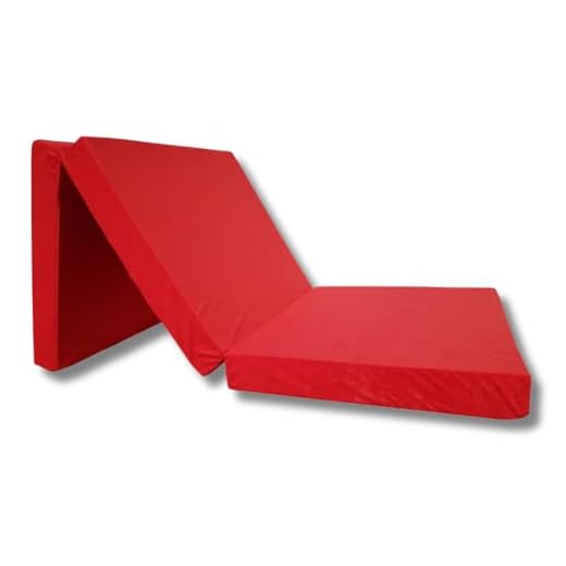 Natalia Spzoo Natalia Spzoo Cama de invitados, colchón plegable 195 x 65 x 8 cm (Rojo)