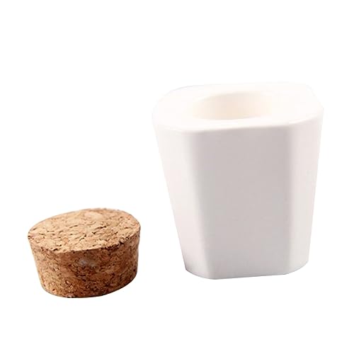 VICASKY Nail Art Liquid Cups Set 2pcs Mini Ceramic Bottles Acrylic Nail Liquid Holder for Home Professional Salons