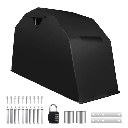 PROEZE Heavy Duty Motorcycle Shelter Storage Sheds Motorcycle Garage, 136'x54' x75' Motorcycle Cover Waterproof Outdoor Motorcycle Tent with Lock