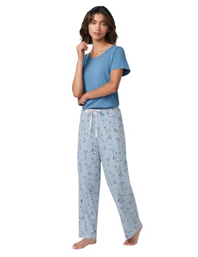 Image of HUE Women's Sleep and Lounge Pajama Separates, Late Summer & Fall Collection, Bright White Martini - Sleep Pant, X-Large