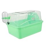 UTHCLO Großer Hamsterkäfig mit Panoramadach Kreativer Nagerkäfig aus Grünem Kunststoff...