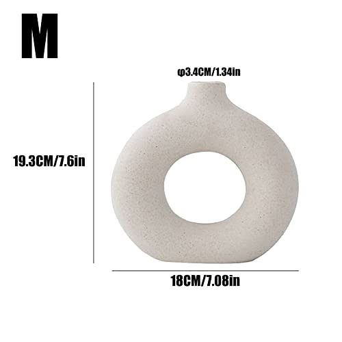 Vaso Bianco Ceramica,Vasi Decorativo Fiori per