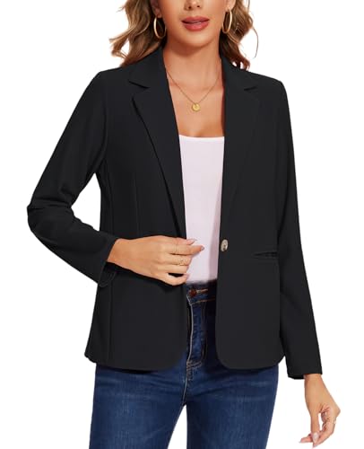 MINTLIMIT Women's Blazer Long Sleeve Notch Lapel Casual Work Office Button Open Front Blazer with Pockets