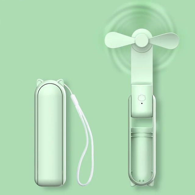 JISULIFE Handheld Mini Fan, 3 IN 1 Hand Fan, Portable USB Rechargeable Small Pocket Fan, Battery Operated Fan [14-21 Working Hours] with Power Bank, Flashlight Feature for Women,Travel (GREEN) (B0CZNV4WHV) Amazon Price History, Amazon Price Tracker