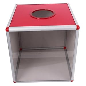 Abaodam Tombola-Box mit Schlitz Rot Acryl