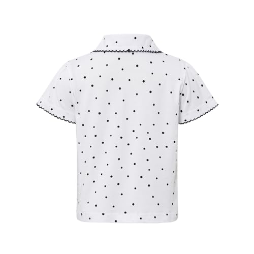 Toddler Girls Summer Tops Peter Pan Collar Short Sleeve T-Shirt2