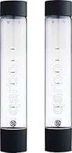 twenty39 1L Water Bottles for qarbo Sparkling Water Maker and Fruit Infuser - Premium Carbonation Machine - Infuses Flavor while Carbonating Beverages Set of 2 (Matte Black)
