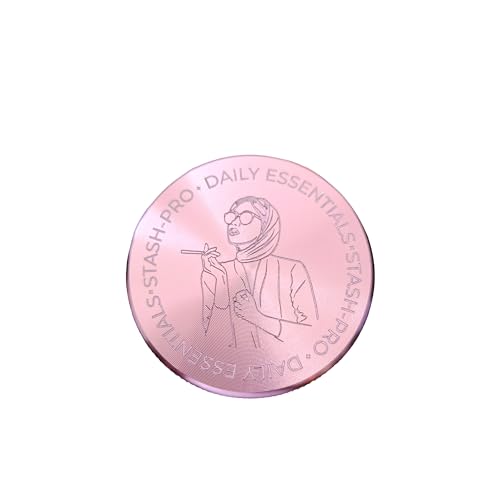 Image of Stash-Pro Crushers Metal Solid Herb Grinder | Herb Crusher Machine Roller Joint Crashers (Pink 50MM)