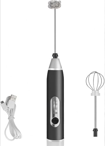 Misturador Bebidas Ovos Mini Mixer Multiuso Fuê Portátil Elétrico Recarregável Haste em Inox Batedor