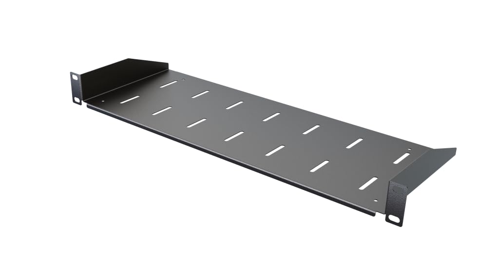 Stalflex Étagère Rack Serveur 1U - Etagere 19 Pouces pour Baie Informatique et Baie Serveur - Capacité de Charge 25 kg - Fixation arrière - Profondeur Variable
