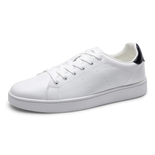 Bruno Marc Herren Sneaker Schnürhalbschuhe Lace-up Classic Schuhe,Size 43,Weiss/Schwarz,BMUMFN2519