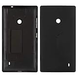 Housing Back Cover Battery Cover Replacement Repair Parts Compatible with Nokia 520 Lumia, 525 Lumia, (Black, with Side Button)