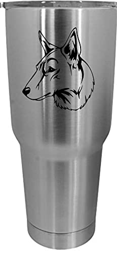 Saarloos Wolfdog Dog Themed Etched 30oz Stainless Steel Tumbler