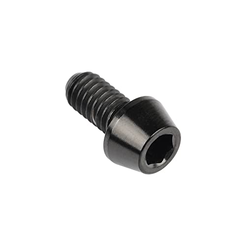 Image of Titanium Ti DIN912 M4 8 10 12 15 20mm Tapered Head Hex Bolts Bicycle Screws Pack of 6 (Black, M4x8mm)