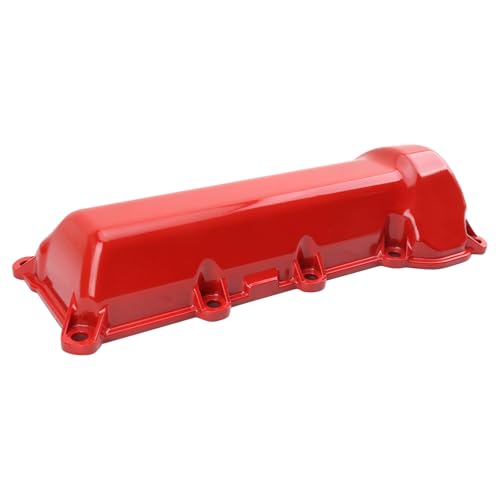 Image of TRQ Left Valve Cover Red Driver Side Compatible with 2005-2009 Dodge Dakota Durango 2007-2011 Nitro 2005-2010 Ram 1500 2006-2010 Jeep Commander Grand Cherokee 2005-2012 Liberty 2011-2012 Ram 1500 2011
