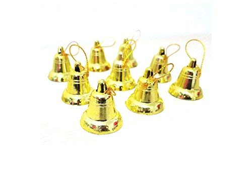 Himanshu Trading Company 10pcs Christmas Golden Bells Decoration Xmas Gifts Christmas Tree Ornament.