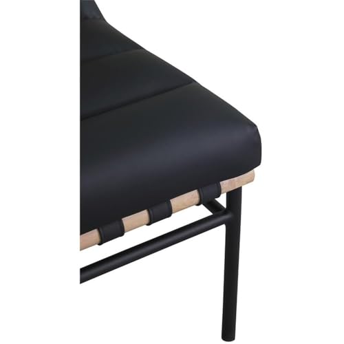 Sillón Plegable Cuero Sintético Negro miniatura 5