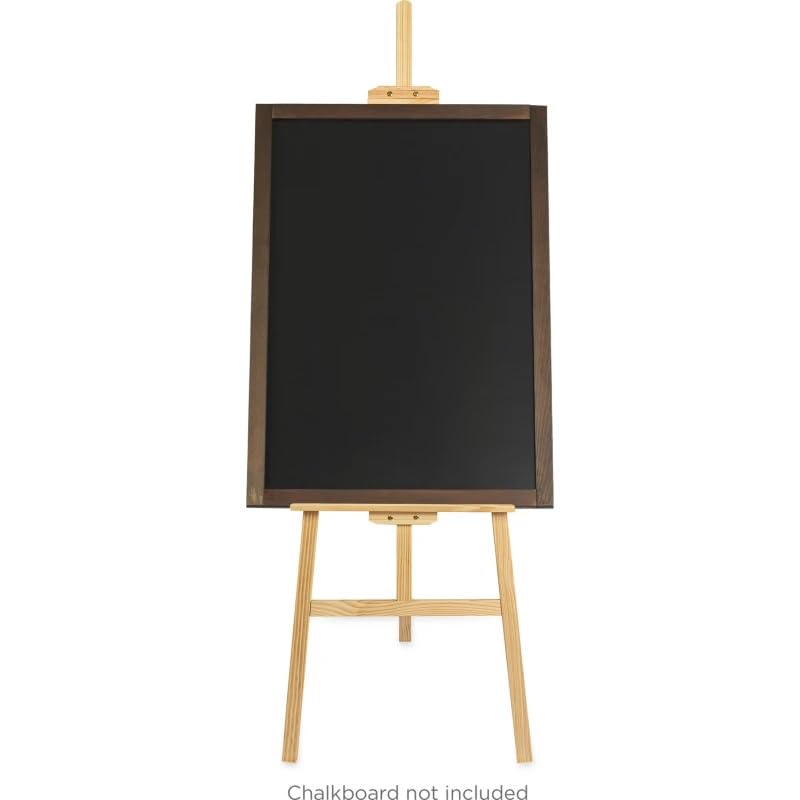 Tablica do pisania kredą, tablica do pisania, tablica ścienna, czarna, 47 x 60 cm, 47 x 79 cm, 60 x 87 cm, 80 x 100 cm (sztaluga z drewna – naturalna)