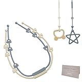 【現役ママ看護師推薦】 おしゃぶりホルダー おもちゃホルダー ２本セット［落下・紛失防止に便利なトイホルダー］ シリコン おもちゃストラップ ベビーカーストラップ 人気 清潔 くすみカラー 女の子 男の子 ichiiro (くまデザイン, ブルーベリー×ミルク)