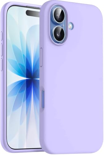 Image of DIZORO Compatible with iPhone 17 Case 6.3, Slim Liquid Silicone 3 Layers Full Covered Soft Gel Rubber Phone Cases Protective Back Cover 6.3 Inch - Purple