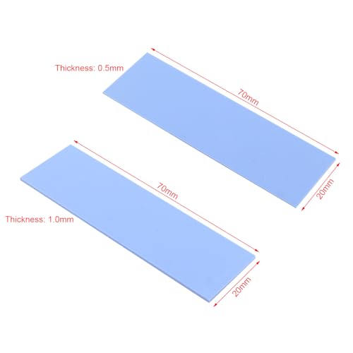 Disipador de calor M.2 de cobre con 12 almohadillas térmicas de silicona para Raspberry Pi 3