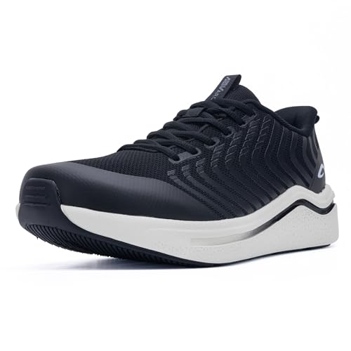 BiNHam Men's Wide Toe Box Walking Shoes | Arch Support Orthotic Sneakers for Plantar Fasciitis,...